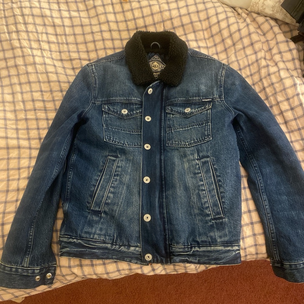 Superdry denim Sherpa lined jacket